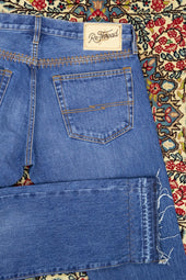 Re Thread Bandito Zigzag Embroidery Cloud Blue Wash Jeans