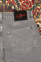 Re Thread Bandito Zig Zag Embroidery Grey Vintage Wash Jeans