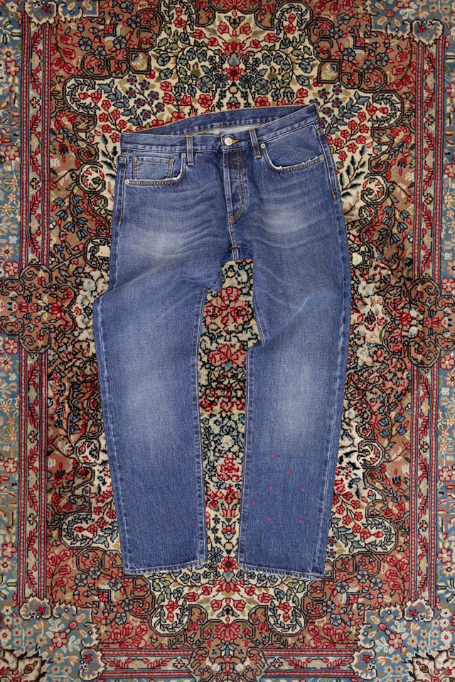 [Re-Thread] Bandito Sashiko Embroidery Ocean Blue Wash Jeans