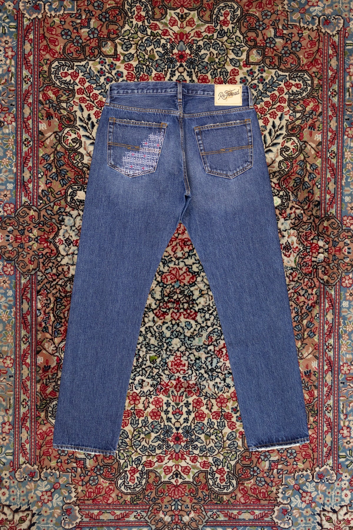 Re Thread Bandito Sashiko Pocket Ocean Wash Jeans