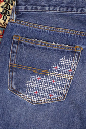 Re Thread Bandito Sashiko Pocket Ocean Wash Jeans