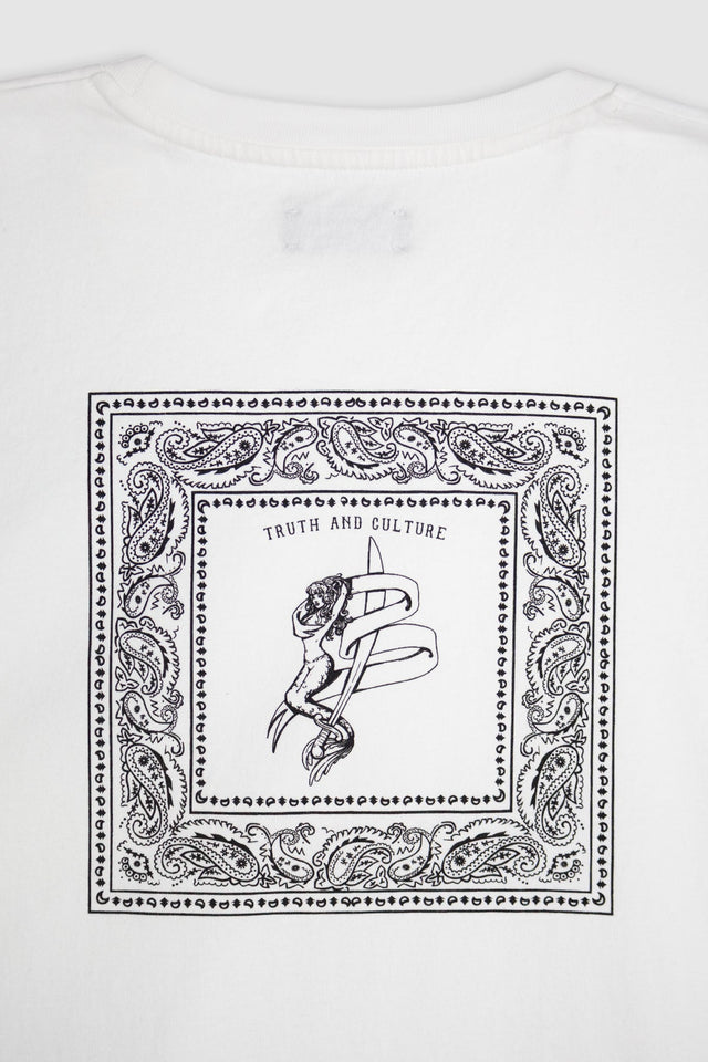 Vince Black Bandana Raw Cotton Tee