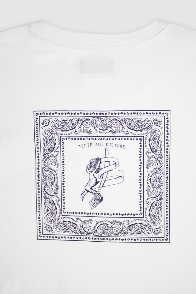 Vince Blue Bandana Raw Cotton Tee
