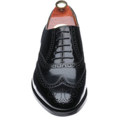 Barker Albert mens brogues in black polished