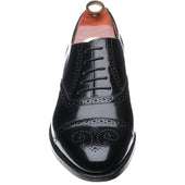 Barker Alfred mens semi-brogues in black polished