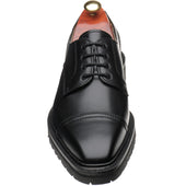 Barker Appleby mens rubber-soled Derby shoes in black calf