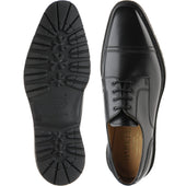 Barker Appleby mens rubber-soled Derby shoes in black calf