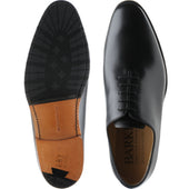 Barker Armstrong mens hybrid-soled Oxfords in black calf