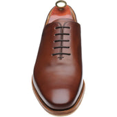 Barker Armstrong mens hybrid-soled Oxfords in chestnut calf