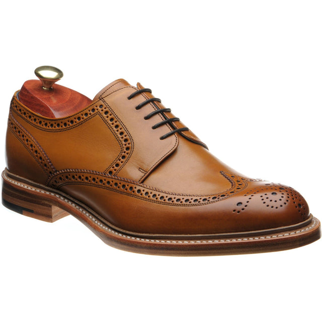 Barker Bailey II mens brogues in cedar hand painted calf