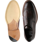 Barker Bailey II mens brogues in ebony hand painted calf