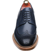 Barker Bailey II mens brogues in navy hand painted calf