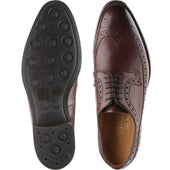 Barker Calvay mens brogues in cherry grain