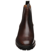 Barker Camborne mens rubber-soled Chelsea boots in brown pull up
