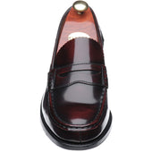 Barker Caruso mens loafers in burgundy polished