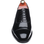 Barker Cheltenham (Rubber) mens rubber-soled Oxfords in black polished