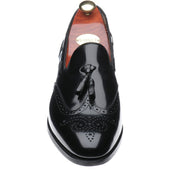 Barker Clive mens tasselled loafers in black polished