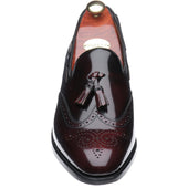 Barker Clive mens tasselled loafers in burgundy polished