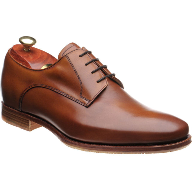 Barker Ellon mens hybrid-soled Derby shoes in antique rosewood