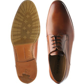 Barker Ellon mens hybrid-soled Derby shoes in antique rosewood