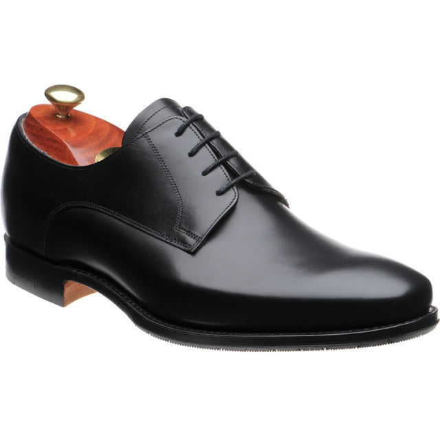 Barker Ellon mens hybrid-soled Derby shoes in black calf