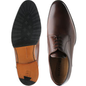 Barker Ellon mens hybrid-soled Derby shoes in dark walnut calf
