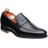 Barker Gates mens hybrid-soled loafers in black calf
