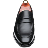 Barker Gates mens hybrid-soled loafers in black calf