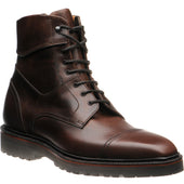 Barker Hawes mens rubber-soled boots in brown pull up