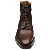Barker Hawes mens rubber-soled boots in brown pull up