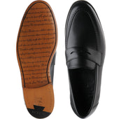 Barker Jevington mens loafers in black calf