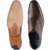 Barker Johnny mens brogues in dark brown calf
