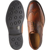 Barker Kelmarsh mens rubber-soled brogues in cedar grain