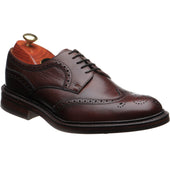 Barker Kelmarsh mens rubber-soled brogues in cherry grain