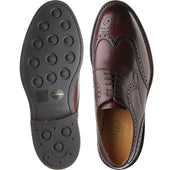 Barker Kelmarsh mens rubber-soled brogues in cherry grain