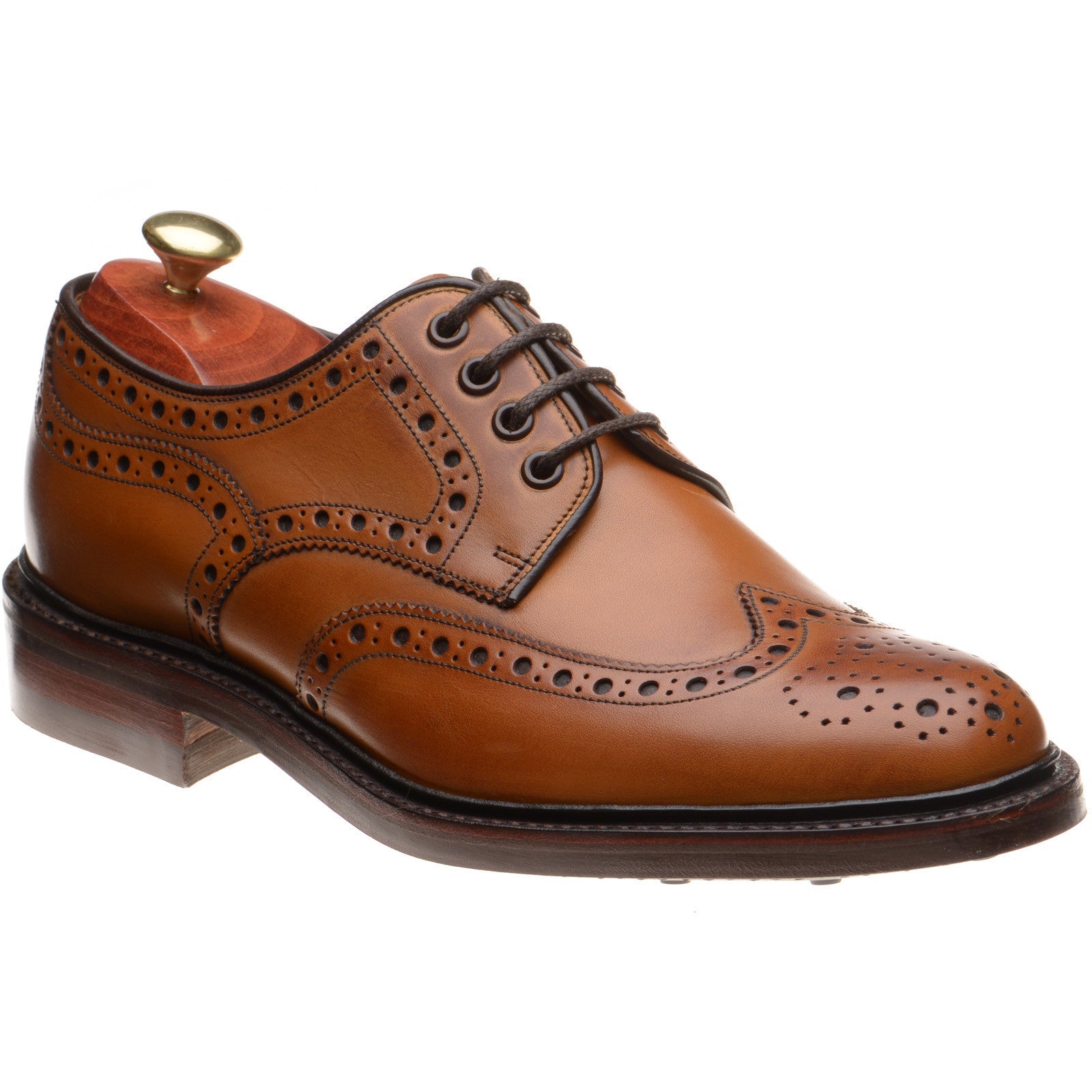 Barker Kendall mens rubber-soled brogues in cedar calf