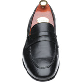Barker Ledley mens loafers in black deerskin