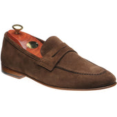 Barker Ledley mens loafers in castagnia suede