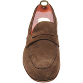 Barker Ledley mens loafers in castagnia suede