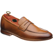 Barker Ledley mens loafers in cedar grain