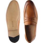 Barker Ledley mens loafers in cedar grain