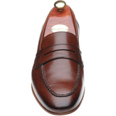 Barker Ledley mens loafers in cherry grain