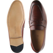 Barker Ledley mens loafers in cherry grain