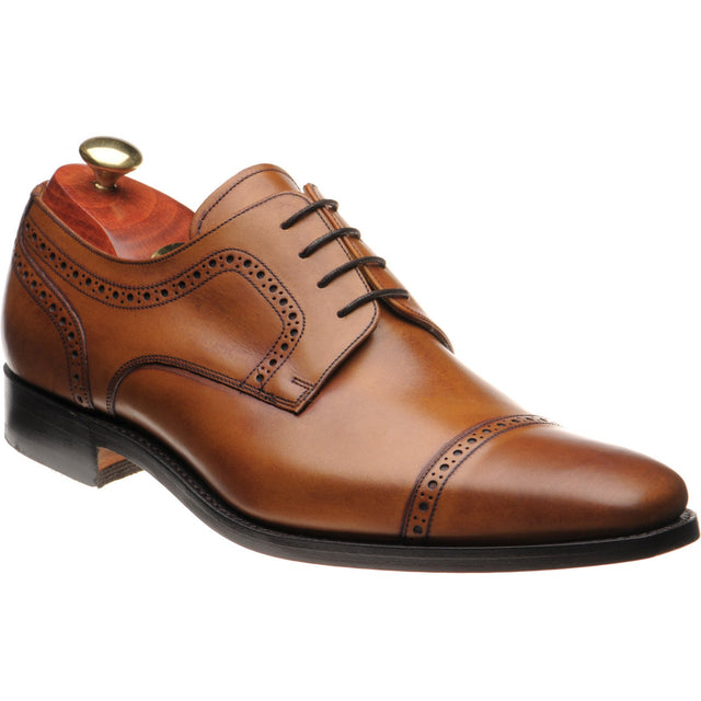 Barker Leo mens Derby shoes in dark cedar calf