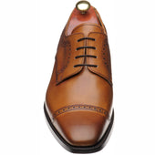 Barker Leo mens Derby shoes in dark cedar calf