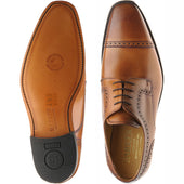 Barker Leo mens Derby shoes in dark cedar calf