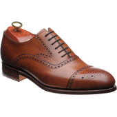Barker Lerwick mens semi-brogues in antique rosewood calf
