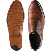 Barker Lerwick mens semi-brogues in antique rosewood calf