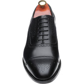 Barker Lerwick mens semi-brogues in black calf