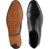 Barker Lerwick mens semi-brogues in black calf